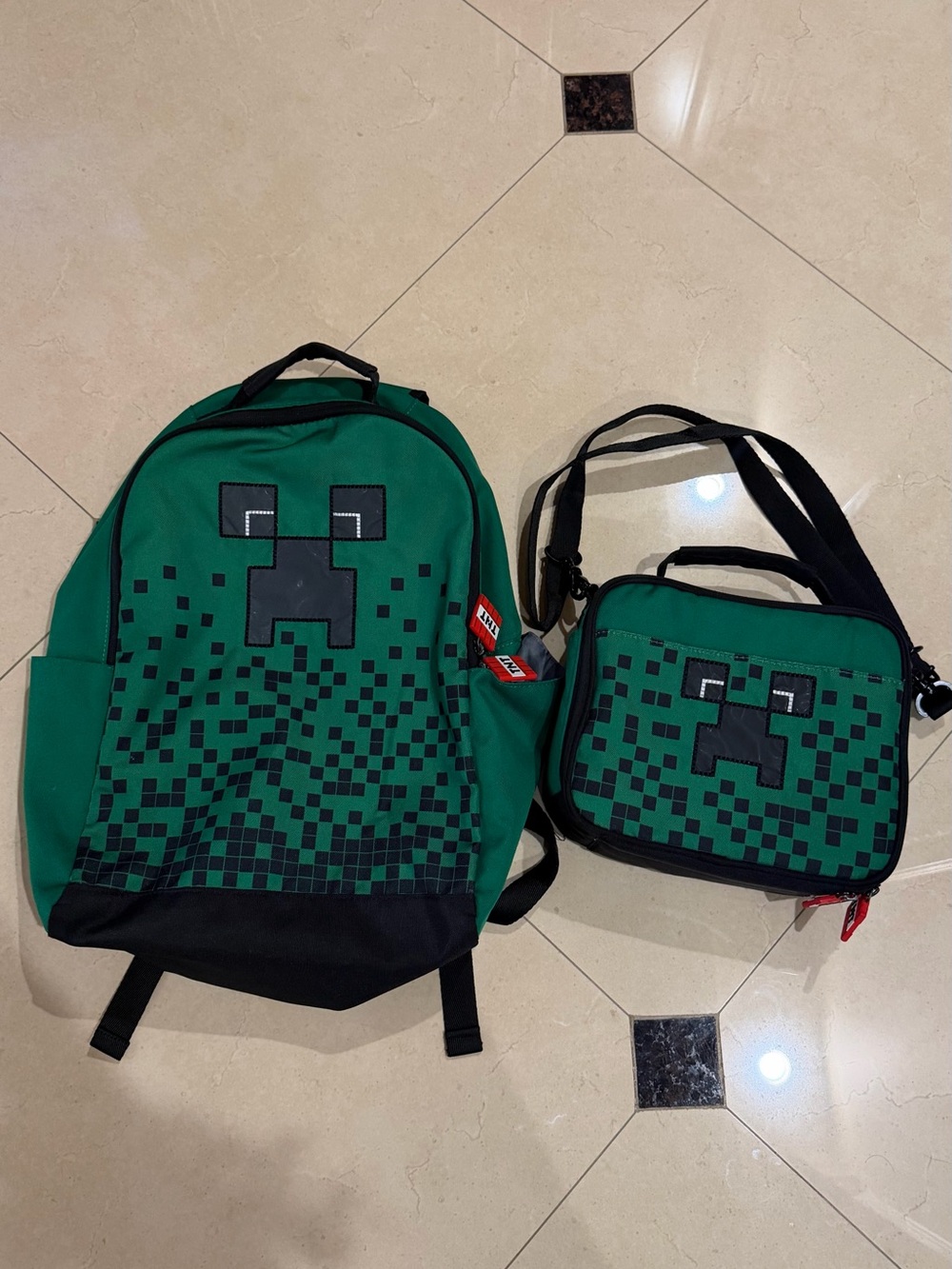 Pottery Barn Minecraft Backpack and Lunch Bag Set